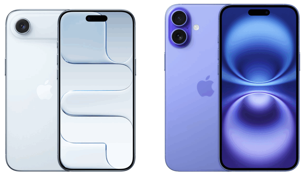 iPhoneAirとiPhone16 Plus比較